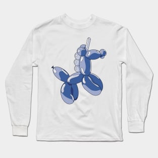 A light and dark blue unicorn balloon Long Sleeve T-Shirt